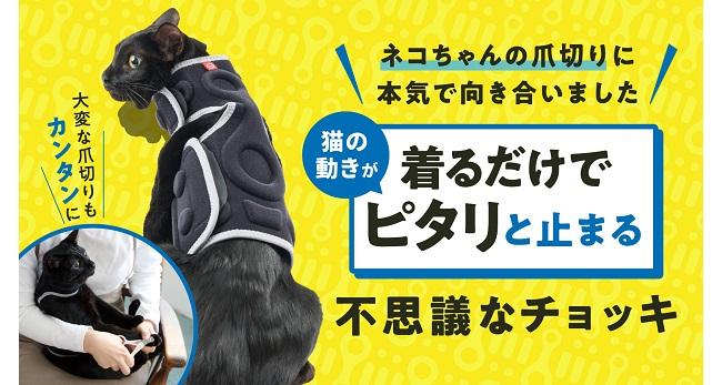 ネコちゃんの爪切りに本気で向き合い誕生した、着るだけで動きが